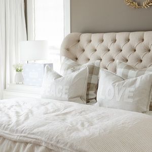POM POM AT HOME: PEACE AND LOVE PILLOW SHAM SET NWT!!!